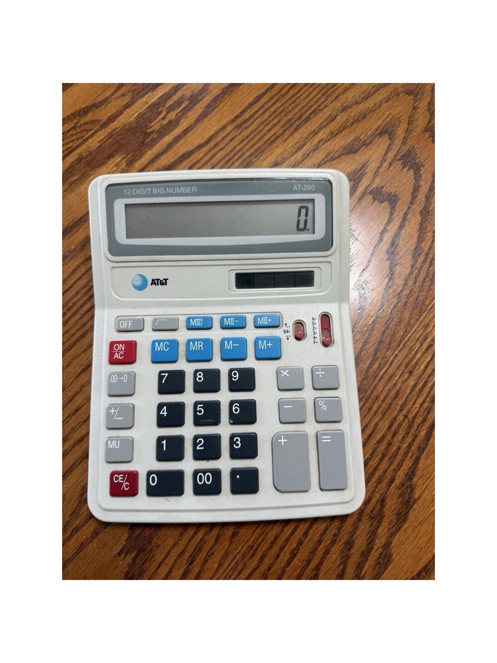 Vintage AT&T Desktop Calculator Large Keys & Display